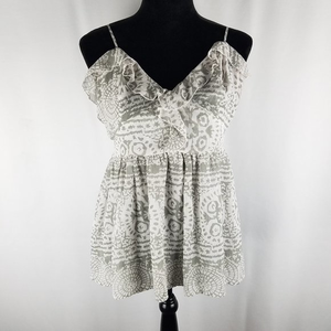 Kirra‎ top sleeveless ruffle front empire XL